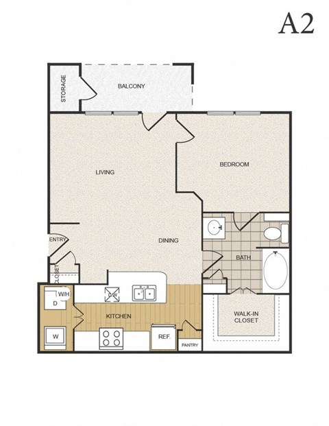 a2 floor plan  2 bedroom apartment   the residences at sawmill estates